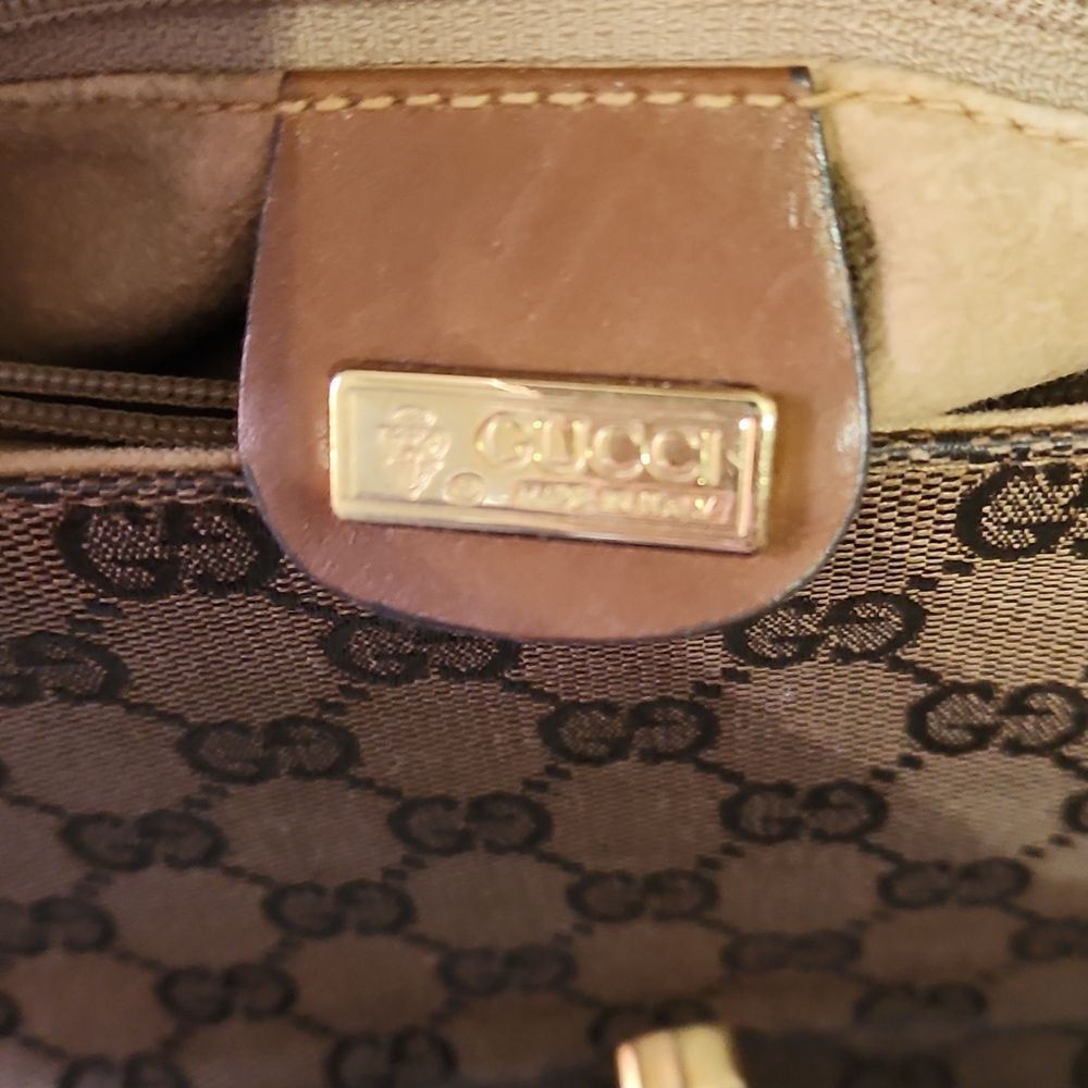 Gucci GG Canvas Tan and Brown Monogram Bag - Picture 5 of 14